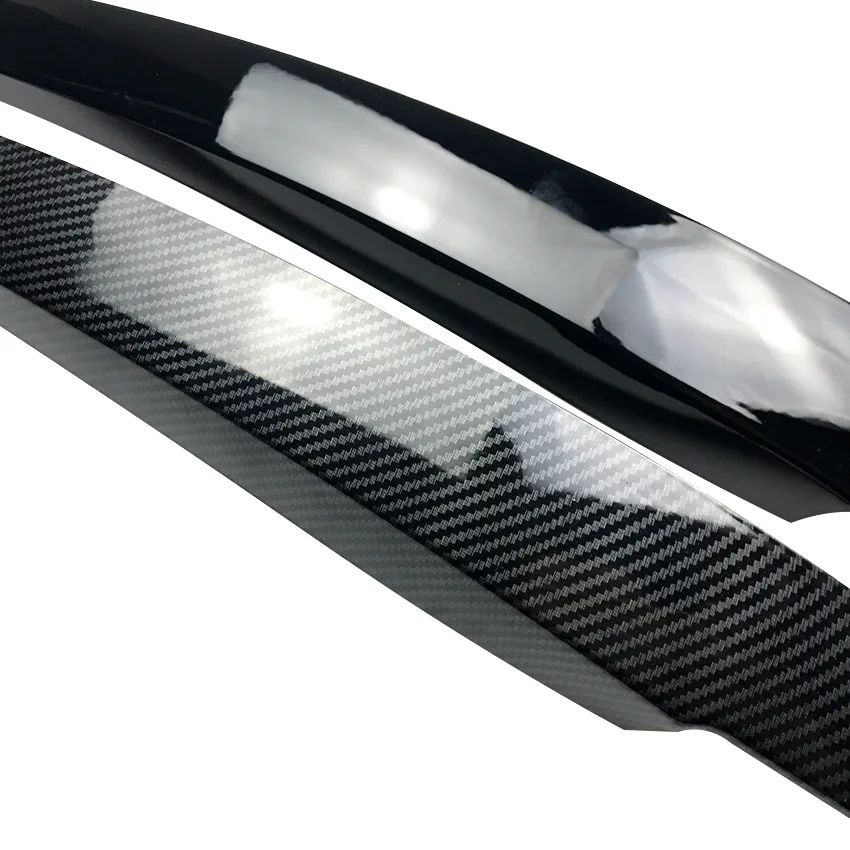 2011 To 2015 For Volkswagen Touran Front Headlight Lamp Eyebrow Lamp Eyelid Trim Cover Decoration ABS Glossy Black Carbon Fiber