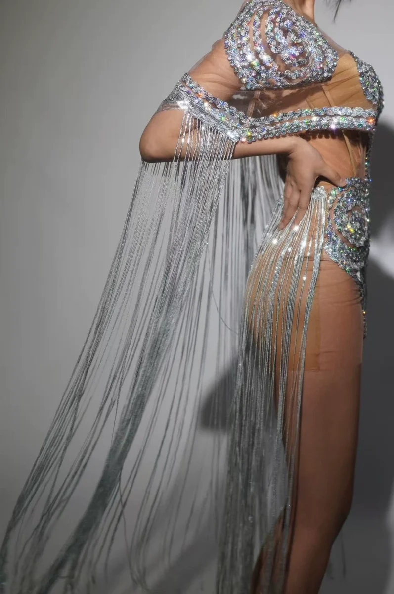 Glamourosa indústria pesada estilo malha macacão para mulher espumante diamante enfeites pólo vestidos para mujer fiesta elegante