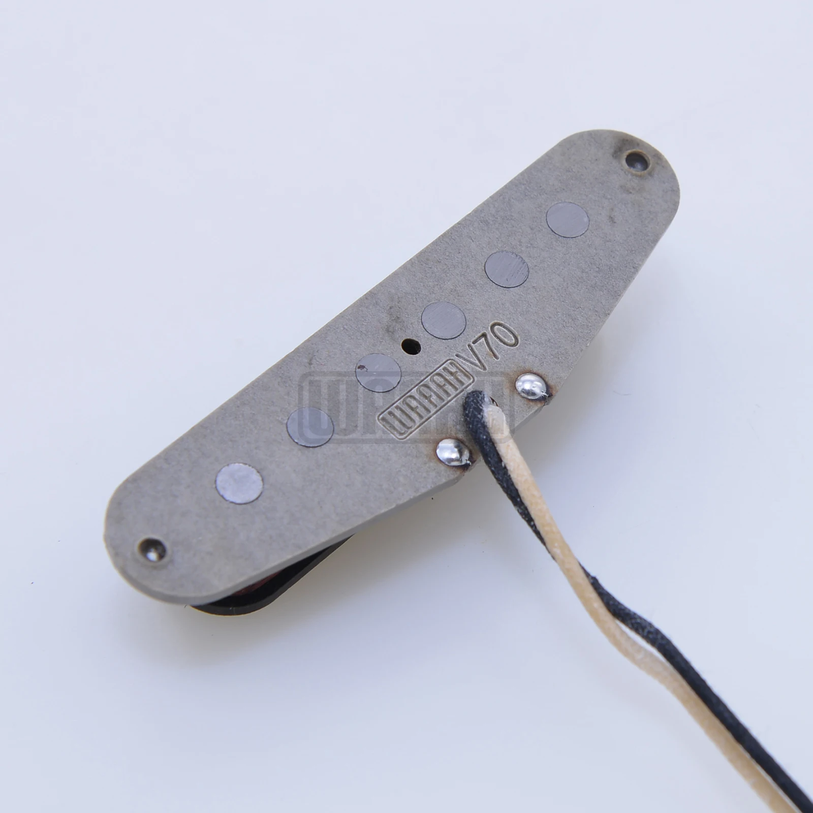 WAAAH Handwound V70 60\'s HSS Double Coil Guitar Pickups Alnico 5 Grey Bottom Plate Guitar Parts for Electric Guitar Replacement