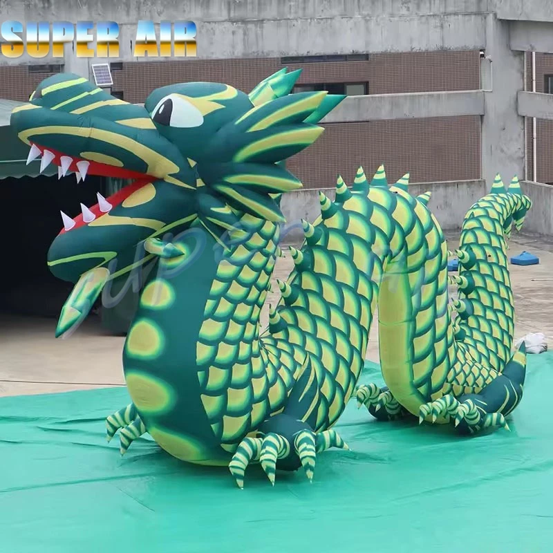 Mitologia cinese Drago gonfiabile enorme lungo 6 m per la festa di eventi all'aperto di Capodanno di Chinatown
