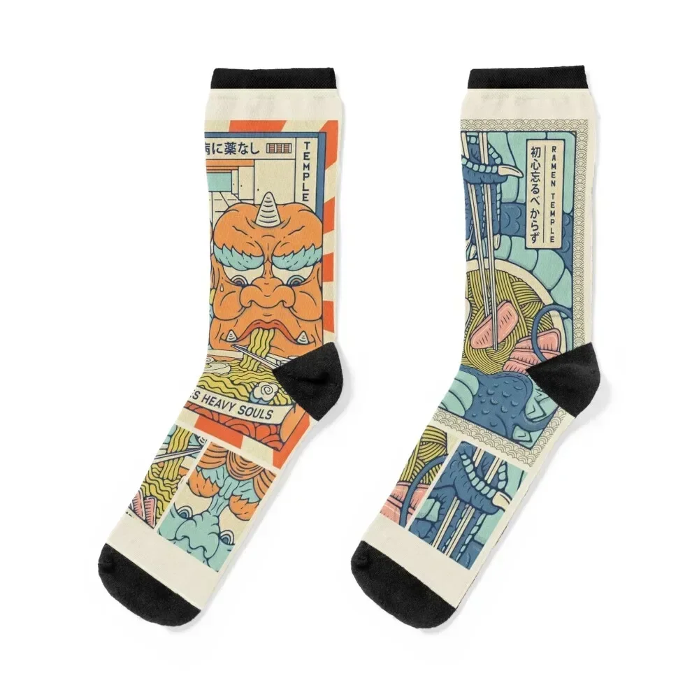 Retro Ramen Temple Socks compression colored Boy Child Socks Women's