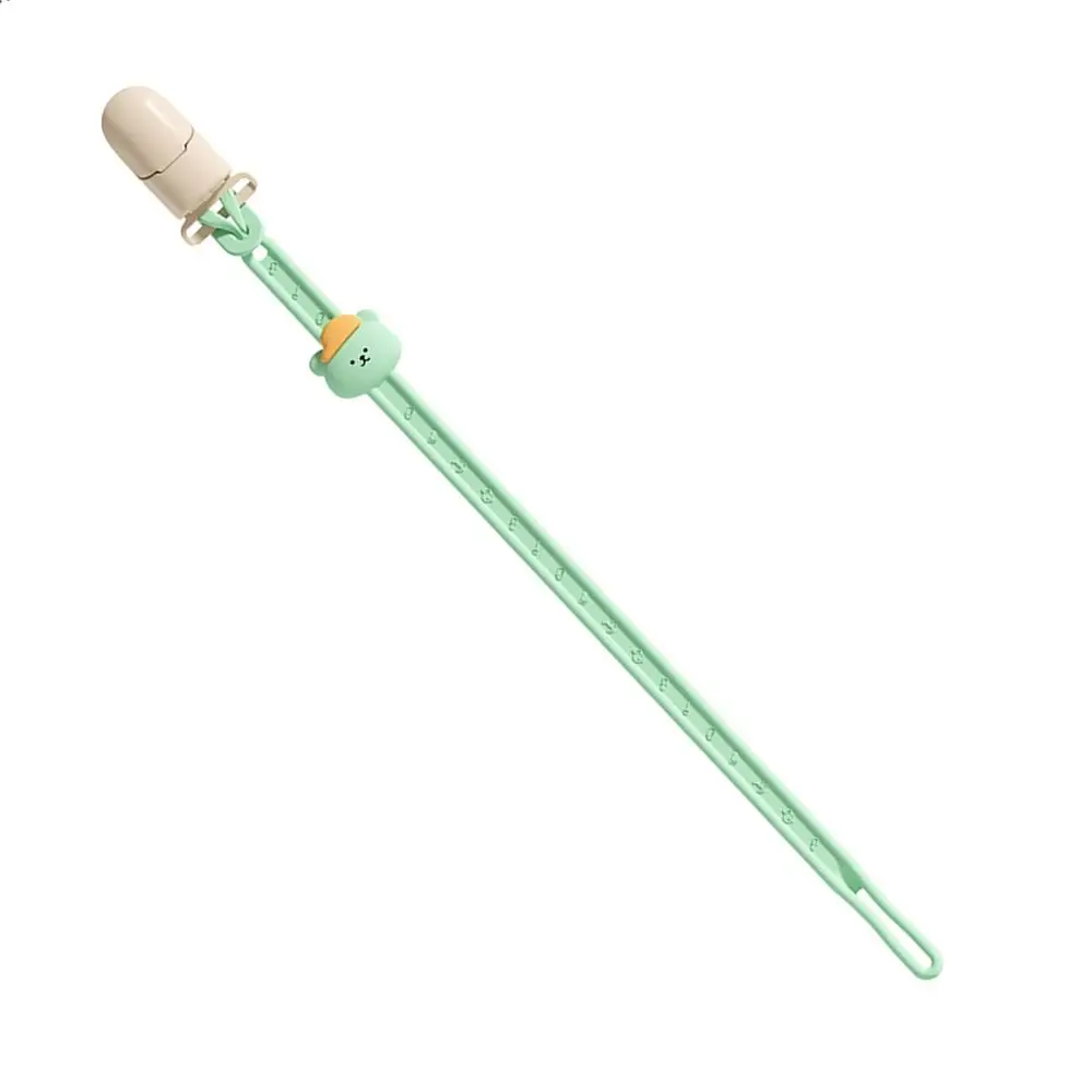 

Chewing Bite Cute Food Grade Silicone Bear Toy Non-slip Lanyard Molar Chain Baby Pacifier Chain Pacifier Clips Chains