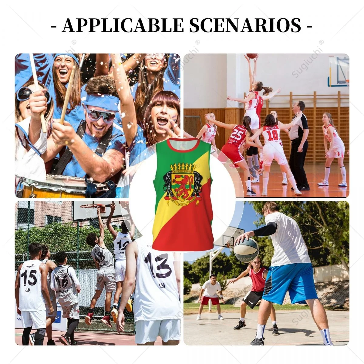 Republic Of Congo Flag Men Basketball Sports Jersey Running Fitness Multifunction Sleeveless tshirt Exclusive Custom Name Nunber