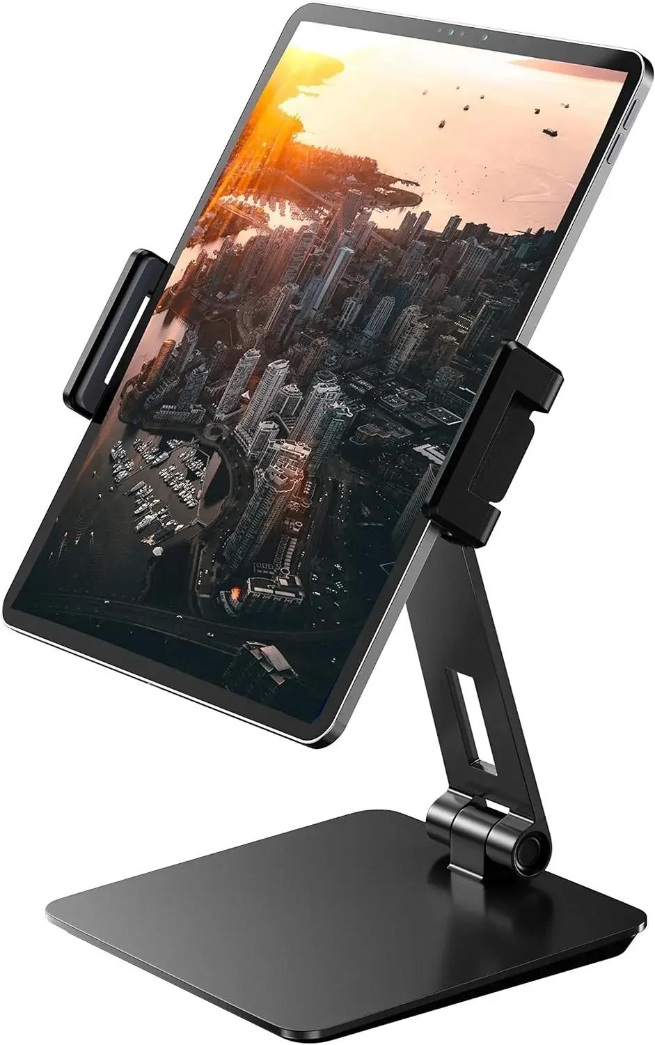 

Heavy-Duty Aluminum Tablet Stand, 360° Swivel Foldable Holder for 6-13'' Devices, Grey