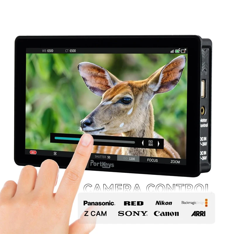 PortKeys BM7 II DS Camera Field Monitor 7″ 2200nit Wide Color Gamut Wireless Camcorder Control Monitor 4K 3D LUT Touch Screen