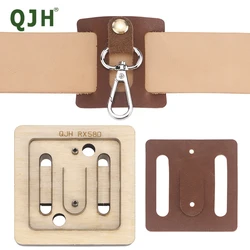 QJH Belt Tactical Gear / Keychain Carabiner Clip Leather Cutter Die, Cutting Mold for Leather, Steel Punch-Leather Crafts