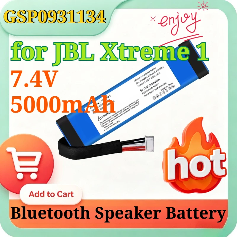 GSP0931134 7.4V 5000mAh Replacement Li-Polymer Battery for JBL Xtreme 1 Portable Bluetooth Speaker Battery Rechargeable Battery