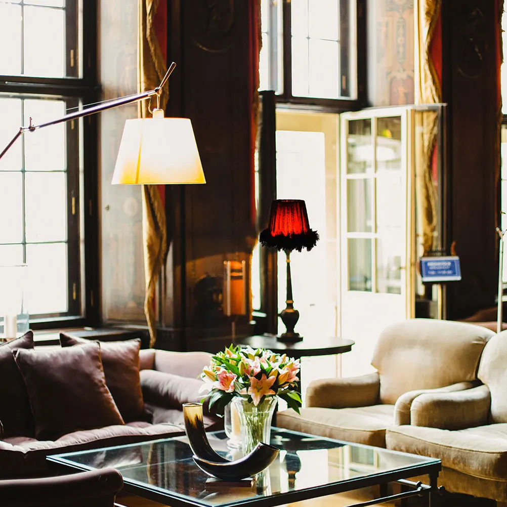 

2Pcs Decorative Lampshade Cloth Art Wall Lamp Cover Suitable for Table Floor Lamps Home Bedroom Study Office Lighting