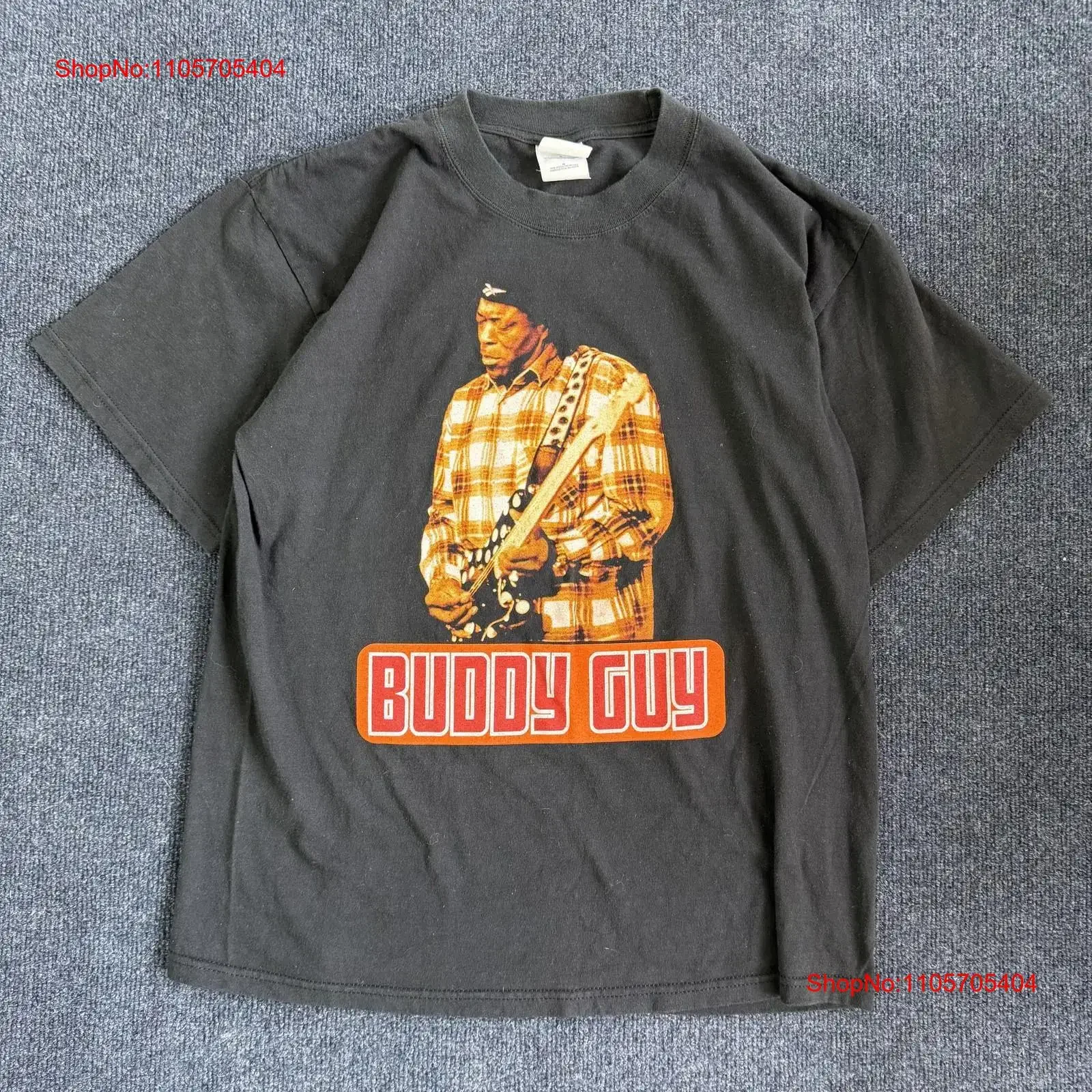 Vintage 2000 Buddy Guy T Shirt Mens Large Black Blues Guitar Tour long or short sleeves vintage Washed fashion Breathable