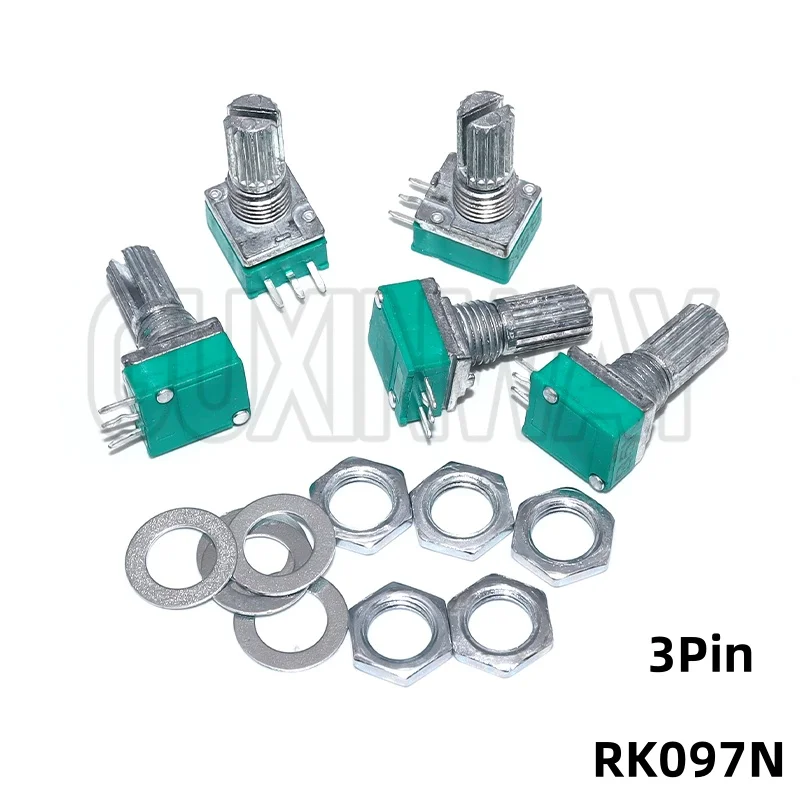 5 قطعة 3Pin RK097N الجهد B100K B1K B5K B10K B20K B50K B500K RK097 الجهد مضخم الصوت الختم