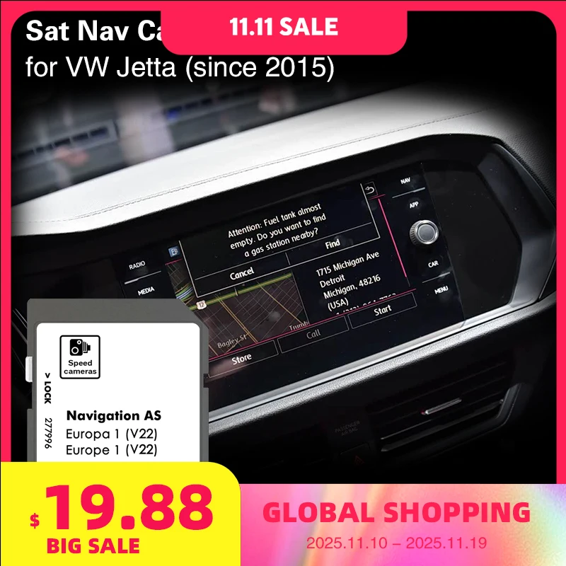 

for VW Jetta Since 2015 AS V22 New Map Update EU Version Navi SD 32GB Map SD Card