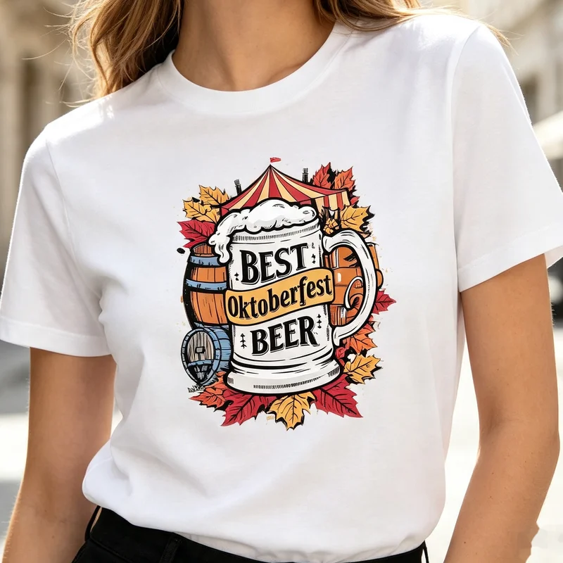 Oktoberfest Beer Festival Graphic T Shirt Soft Cotton Tee Unisex Streetwear Casual Party Top Gift for Beer Lovers Men Women