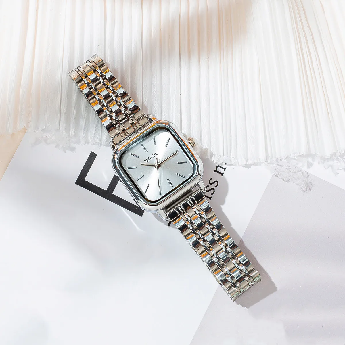 Fashion Square Steel Band women Watch