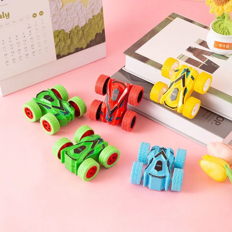 Mini Inertia Car Toys For Children Collision Automatic Turnover Double-Sided Running Car Toy Boys And Girls Fun Interactive Toys