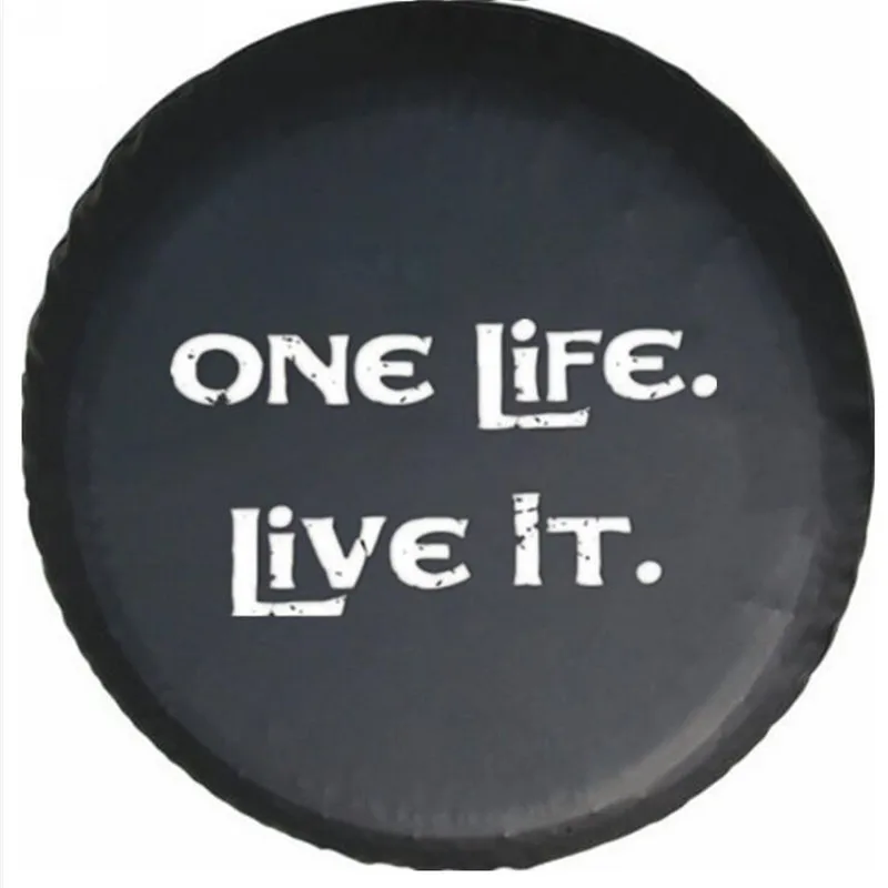 

1Pcs Car PVC PU Leather Spare Tire Cover Tyre Wheel Valve For Land Rover Toyota 4WD 4x4 Suzuki One Life Live It Accessories