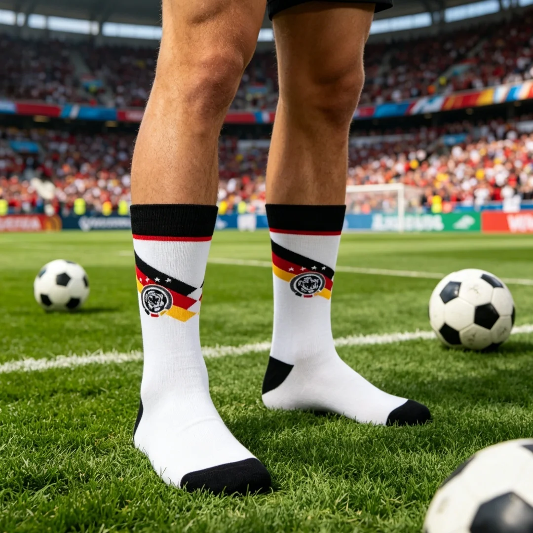 【1 Pair】 Football Fan Socks,Breathable Cotton Blend Sports Socks,Suit For Unisex