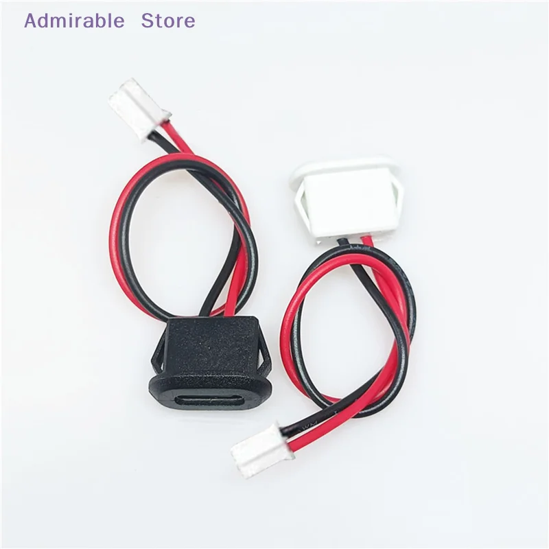 [W]2 Pin USB-C Type Waterproof USB Connector Direct compression female base Female Socket Charging Interface
