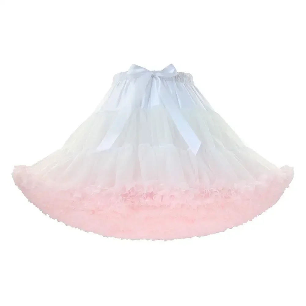 Tulle Petticoats for Women 3 Layered Pleated Tutu Puffy Skirts Party Cosplay Costumes