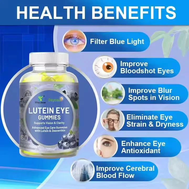 Lutein Eye Gummies - Eye Health and Brain Function Supplements