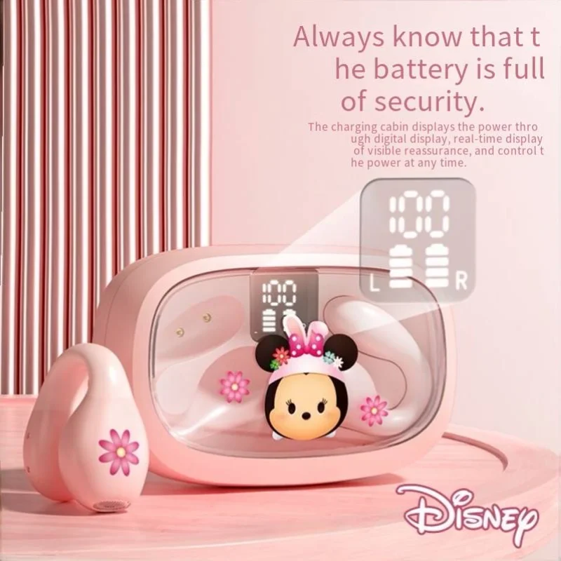 ميكي ميني دونالد داك ديزي جديد ذكي للحد من الضوضاء المدمجة المحمولة الترا طويلة الاستعداد في الأذن سماعات بلوتوث