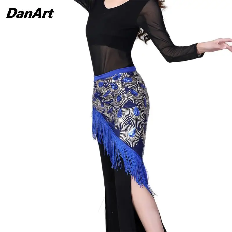 

Fringes Belly Dance Belts Hip Scarf for Girls Latin Dance Tassel Waist Chain Skirt Women Performance Practice Triangle Scarf