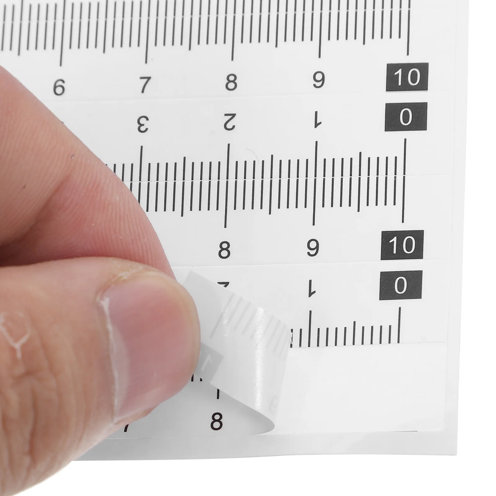 20 ورقة ذاتية اللصق أشرطة القياس ملصقات مقاوم للماء ارتداء مقاومة قشر عصا حاكم الشريط لطاولة منشار الخياطة الخشبية