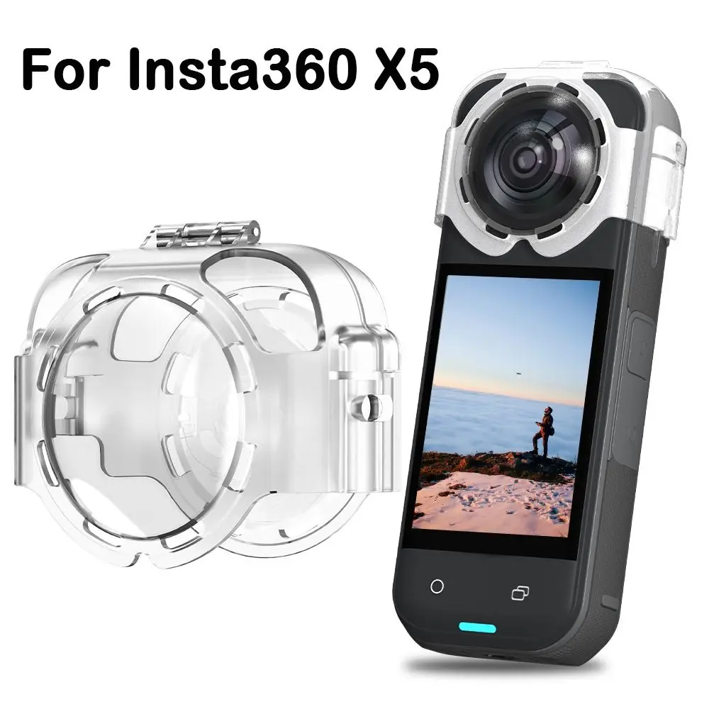Anti-fog Lens Guard Optical-grade PC Quick-release Lens Cover Transparent Protective Cap for Insta360 X5
