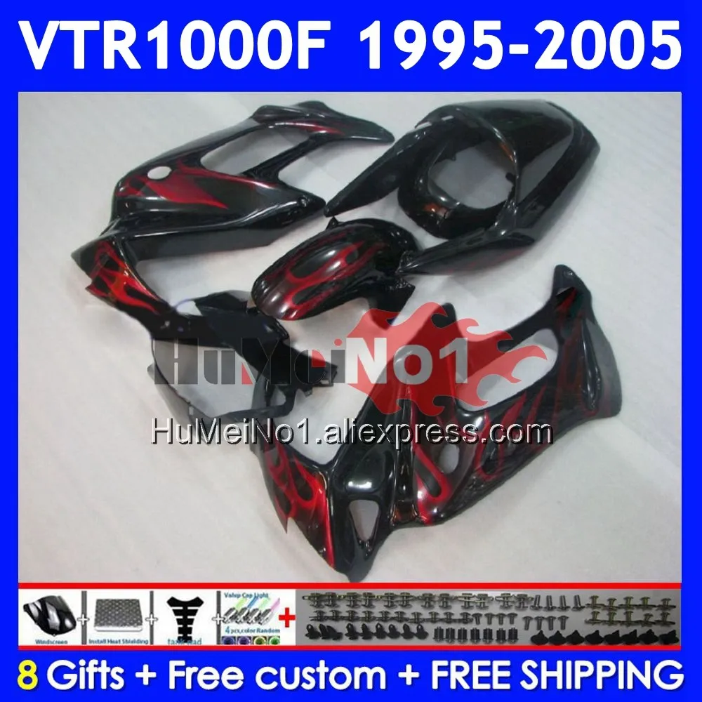 SuperHawk For HONDA VTR1000F VTR1000 67No.41 VTR 1000 F 1000F 1995 1996 1997 1998 1999 2000 01 02 03 04 05 Red black Fairing