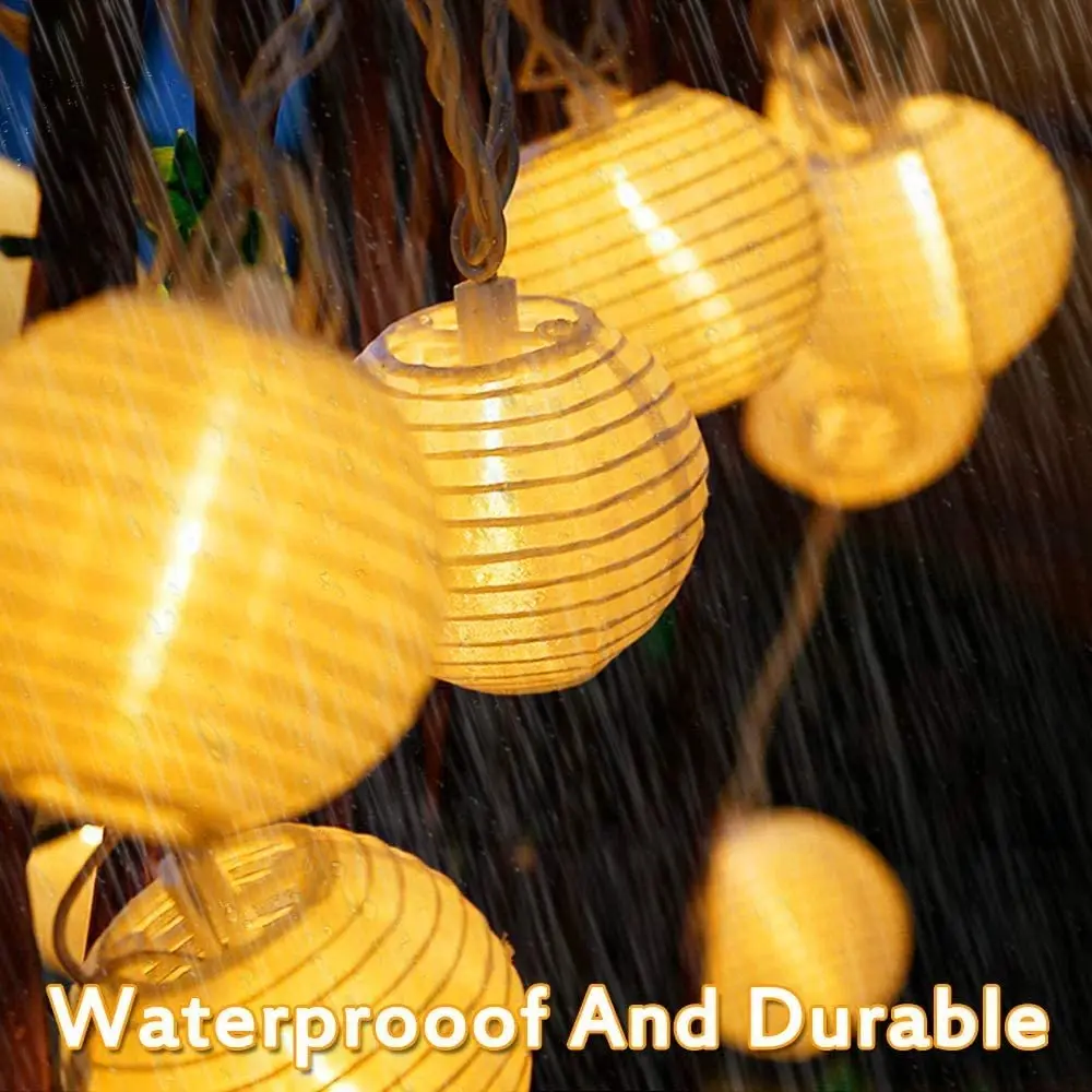 LED Solar Lantern String Lights Outdoor Garland Fairy Lights Solar Powered Garden Decorative Light for Christmas Wedding Party