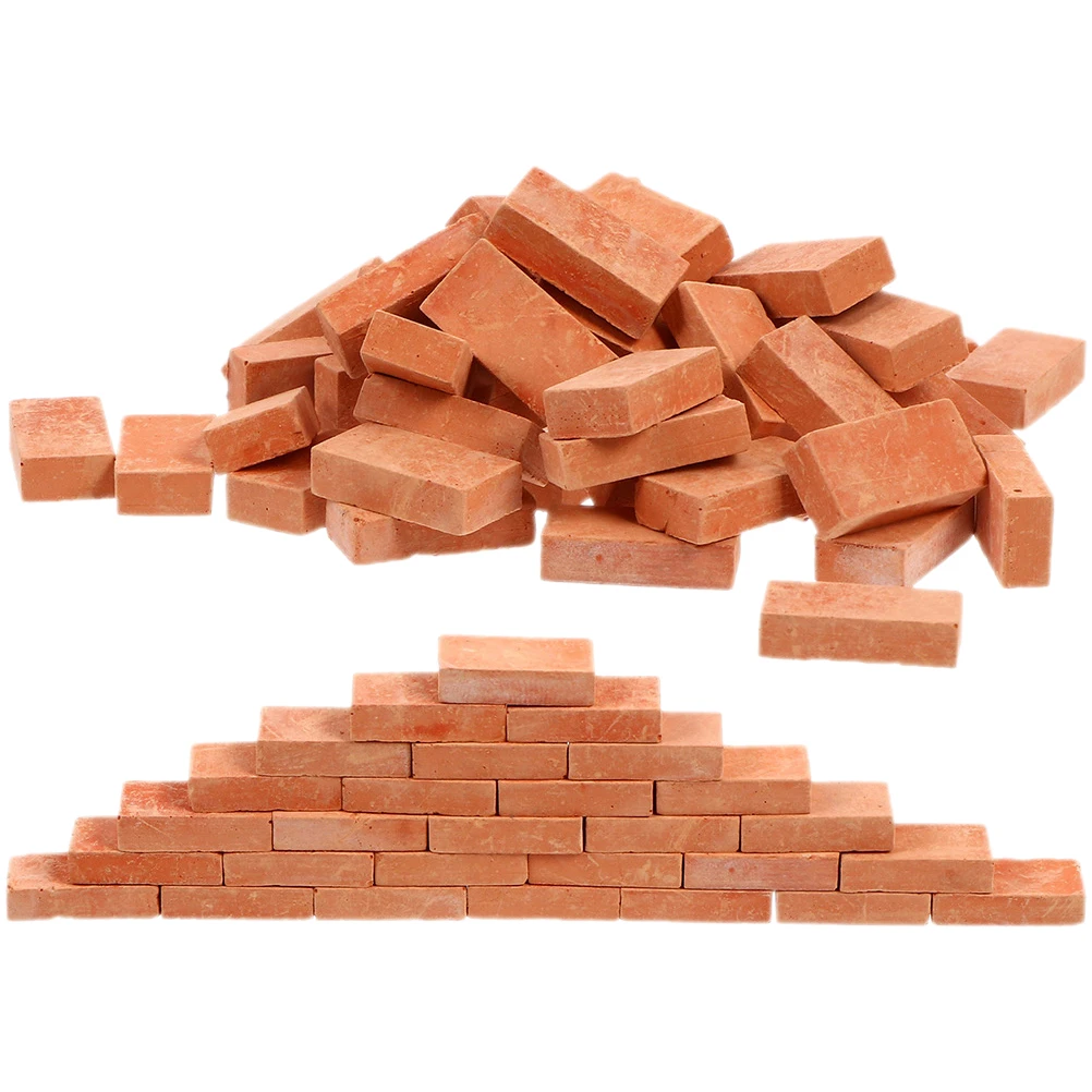 

100 Pcs Simulated Brick Miniature Buildings Toys Dollhouse Accessories Model Supplies Tiny Bricks