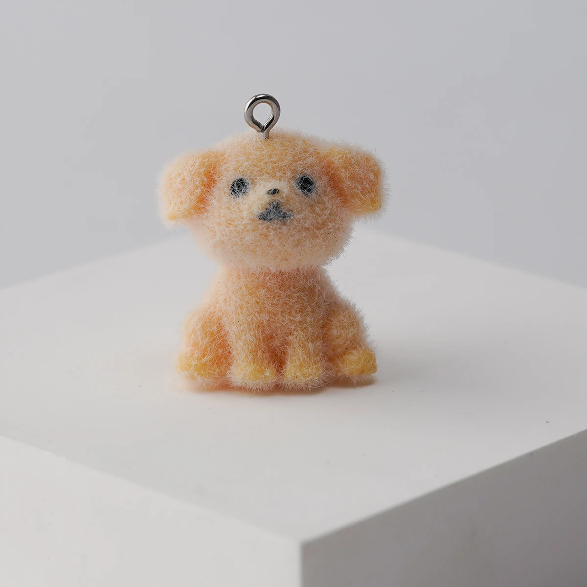 30pcs Plush Little Yellow Dog Charms Cute Resin dolls Pendants For make keychains Necklace DIY Handmade crafts Jewelry fittings