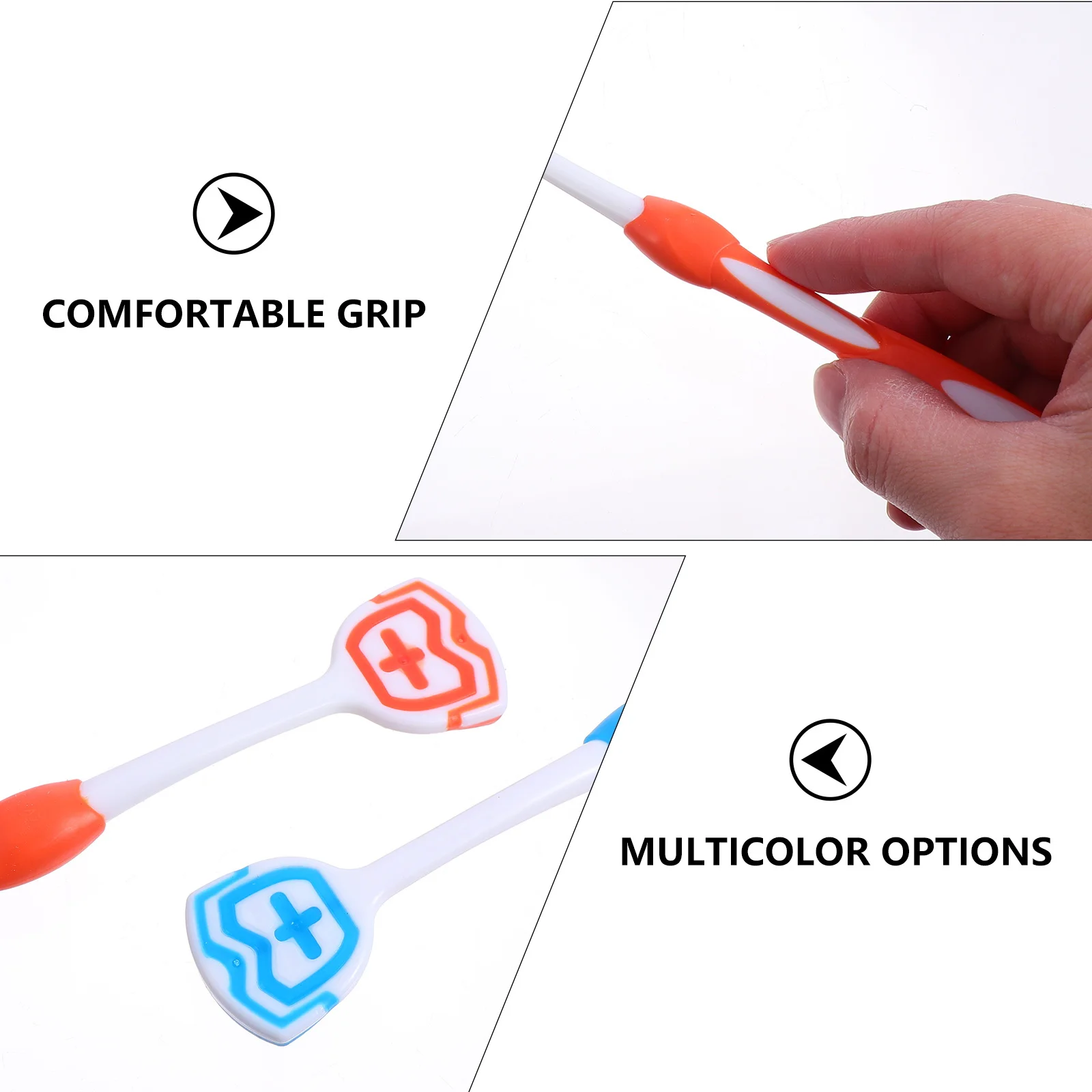 Grattoir à langue réutilisable, 2 pièces, nettoyant Durable, matériau plastique Nano, élimine efficacement la mauvaise haleine, grattoir à langue