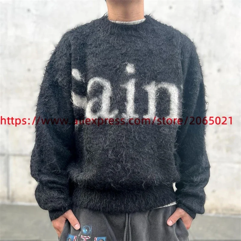 Mohair SAINT Sweater Men Women 1:1 Top Quality CREW NECK Knit Sweatshirts