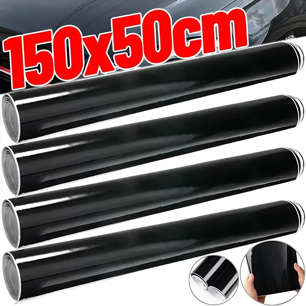 

Piano Black Glossy Vinyl Wrap Film Self Adhesive Vinyl Sticker Bubble Free for Window Trim Mirror Car Motorcycles Bicycle Laptop
