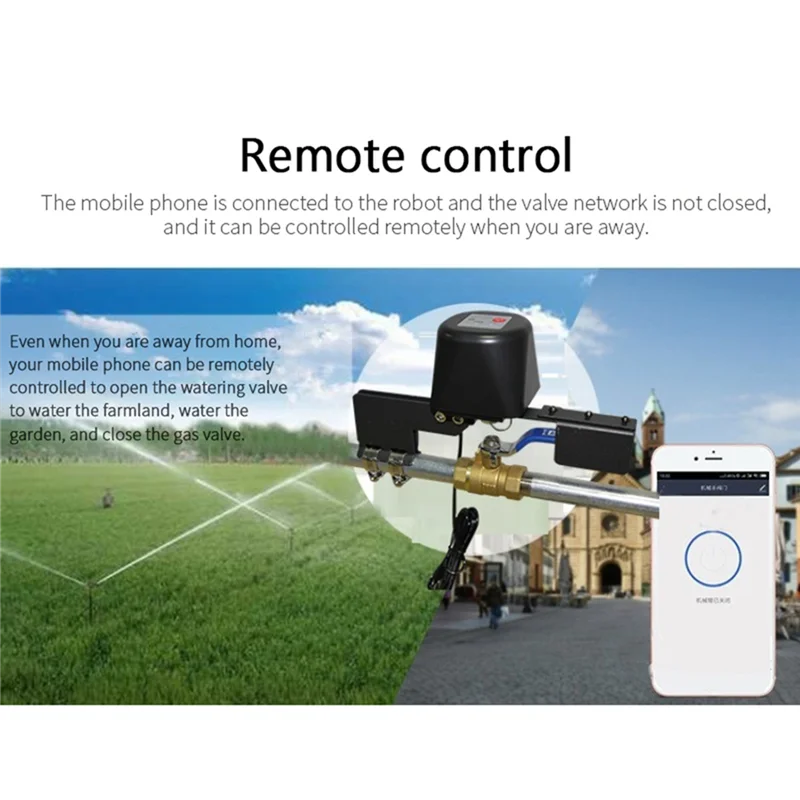 

Умный контроллер клапана Tuya Wi-Fi/Zigbee для воды, газа, автоматический запорный клапан, работает для Alexa Yandex Google Home-ABAJ
