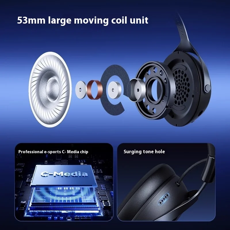 Mchose X9 Fones de ouvido para jogos sem fio 7.1 X9 Fones de ouvido sem fio Bluetooth Fps com microfone Esports Fones de ouvido personalizados presentes