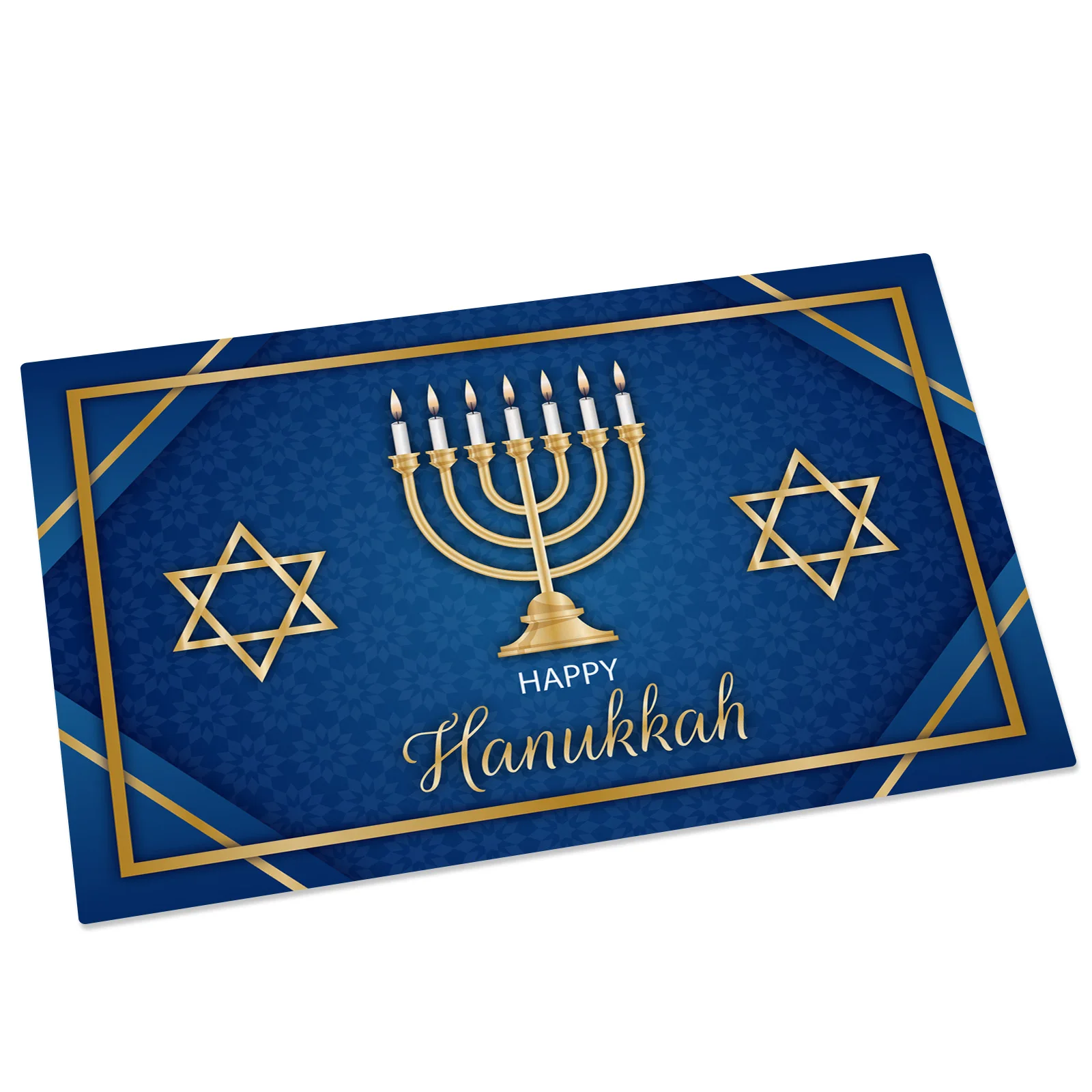 Hanukkah Mat Floor Non Slip Bathroom Kithen Rug Menorah Jewish Home Welcome Carpet For House Long Short Strip Door Mats