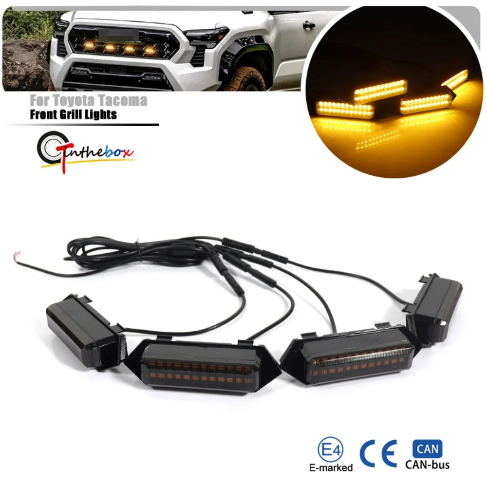 

Car LED Front Grille Mesh DRL Driving/Clearance Lights For Toyota Tacoma TRD Sport,TRD PRO,TRD Off-Road,TRD Pre-Runner 2024-up