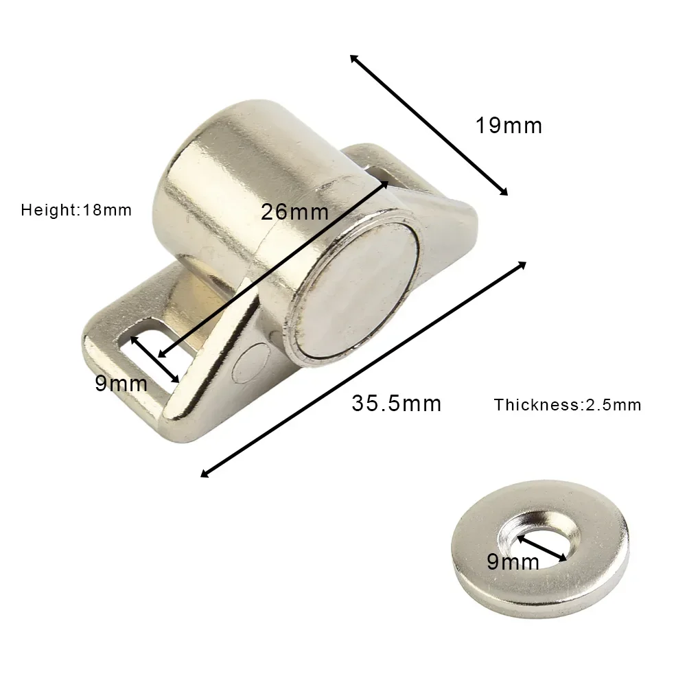 Magnet Cabinet Door Catch Magnetic Furniture Door Stopper Strong Powerful Neodymium Magnet Latch Cabinet Catches Cupboard Closer