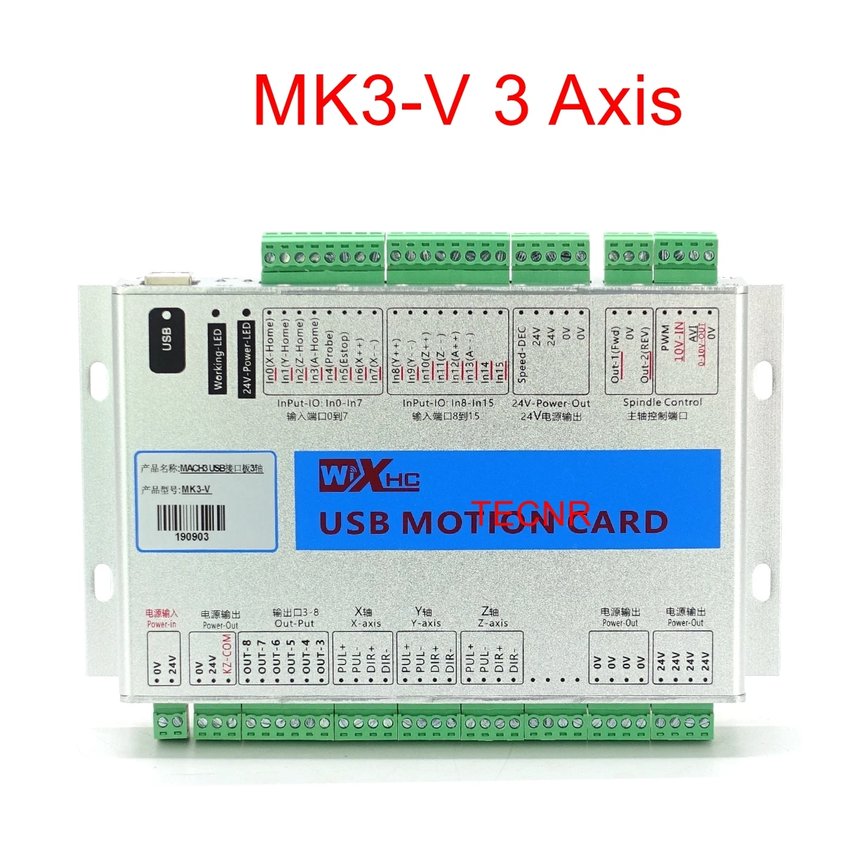 XHC Mach3 MKX-V 3 4 6 axis USB Breakout Board MK3-V MK4-V MK6-V Motion Control Card 2MHz For CNC Engraving Cutting Machine