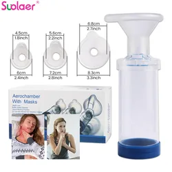 Child Adult Buffer Inhale Chamber Automizer Spacer Mist Storage Compressor Nebulizer Tank Aerochamber with Mask Cup Mouthpiece