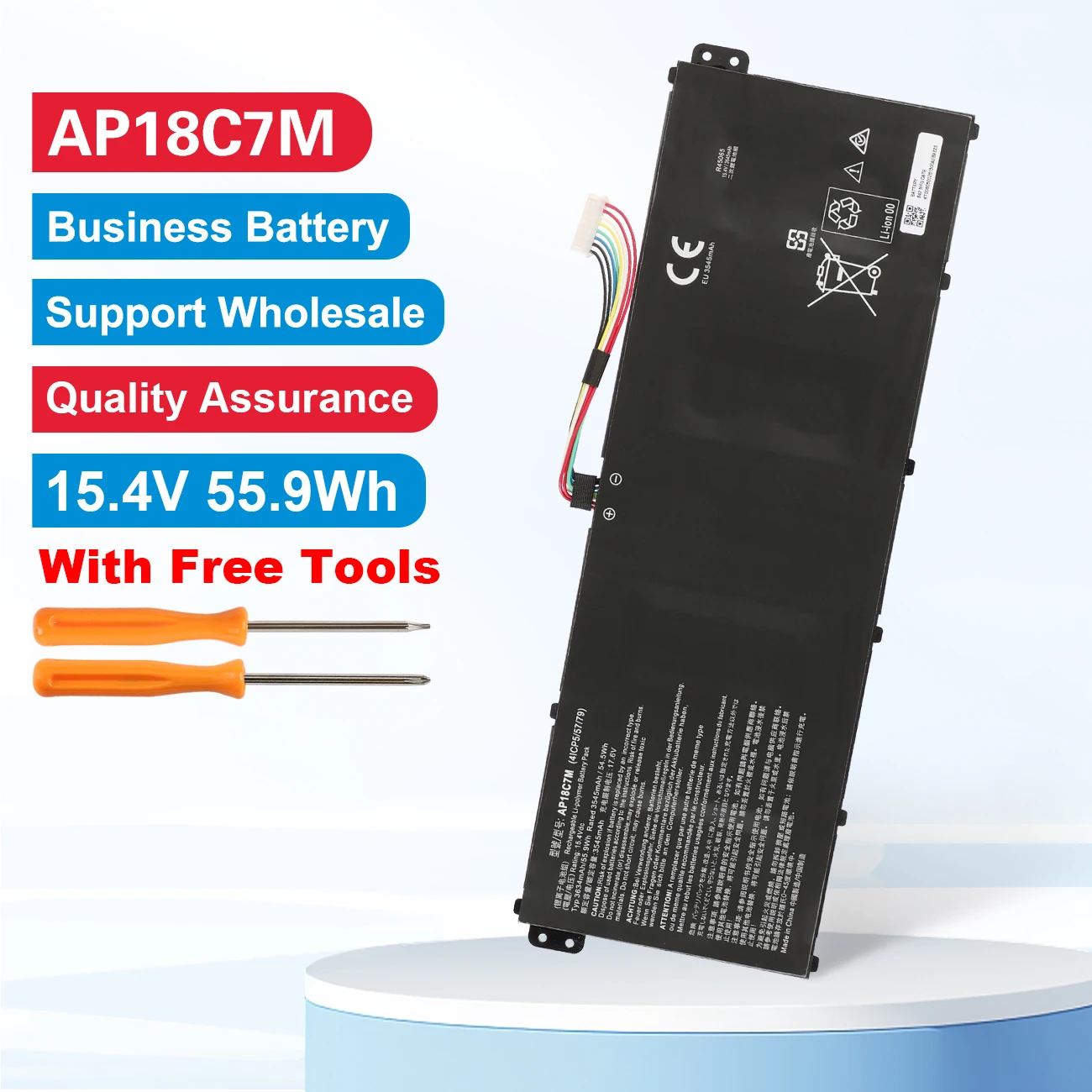 KingSener AP18C7M Laptop Battery For Acer Swift 5 SF514-54G SP513-54N SF313-52 Series 4ICP5/57/79 15.4V 55.9Wh 3634mAh