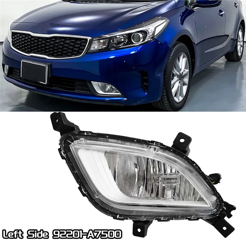 

Left Front Bumper Fog Light For KIA Forte 2017 2018 Accessories Car Fog Light Running Light Signal Light 92201-A7500