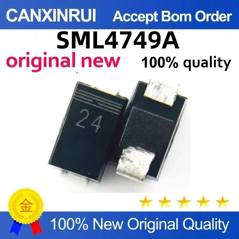 

(5-100 pieces)Brand new original SML4749A silk screen 24 voltage regulator diode SMA 1W 24V