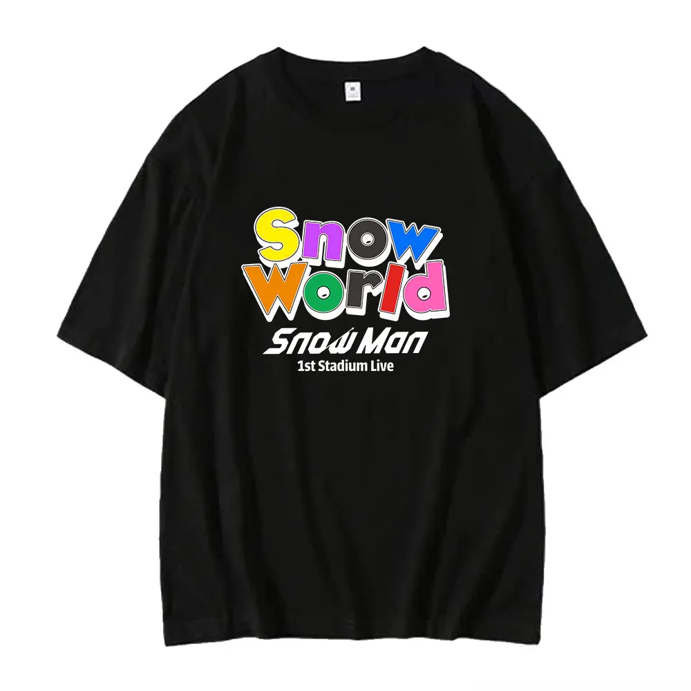 Unisex Snow Man Snow World 1st Stadium Live 100% Cotton Plus Short Sleeve T-Shirt for Men And Women Printed Graphic Tee
