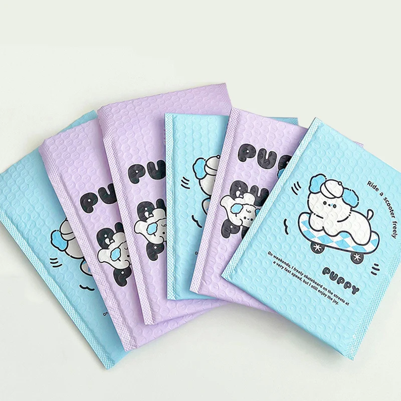 5.9x7.9inch Small Bubble Bags Cartoon Dog Print Bubble Envelopes Jewelry Packaging Bubble Mailers Padded Shipping Envelope 50Pcs