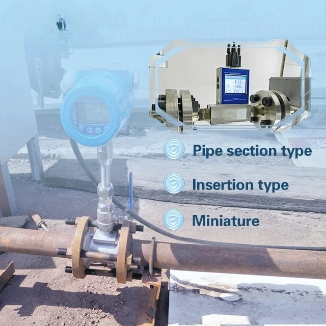 2025 Industrial Stainless Shell Insertion Thermal Gas Mass Flowmeter Flow Meter DN80 Upgraded Version Flange ConnectionIntegral