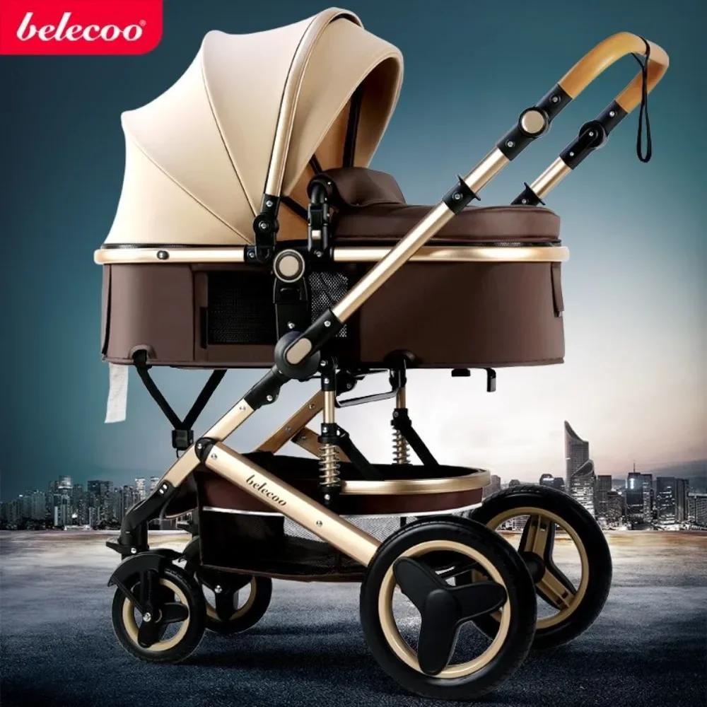 Beilike baby stroller can sit and lie down, lightweight, two-way, high landscape folding, shock-absorbing, newborn baby stroller