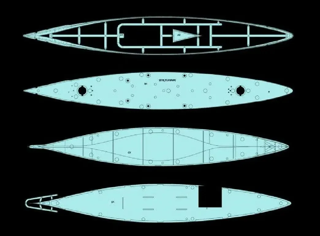 Flyhawk FH1132 1/700 - Scale German Battleship Bismarck 1941  model Kit