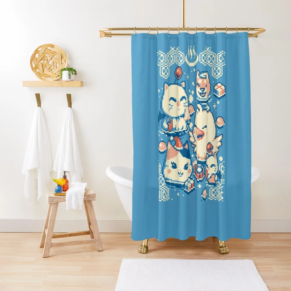 

Winter Onsen Shower Curtain Anti-Mold Waterproof Shower Bathtub Bathroom Box Bathroom Showers Curtain